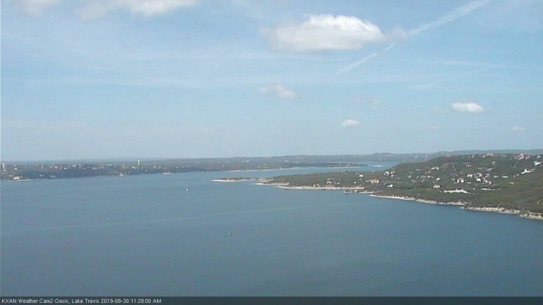 Lake Travis webcam, August 30, 2019 10:30 AM CT