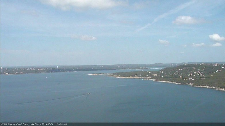 Lake Travis webcam, August 30, 2019 10:35 AM CT