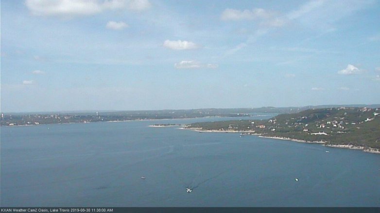 Lake Travis webcam, August 30, 2019 10:40 AM CT