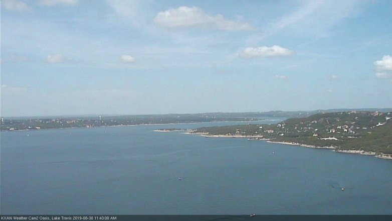 Lake Travis webcam, August 30, 2019 10:45 AM CT