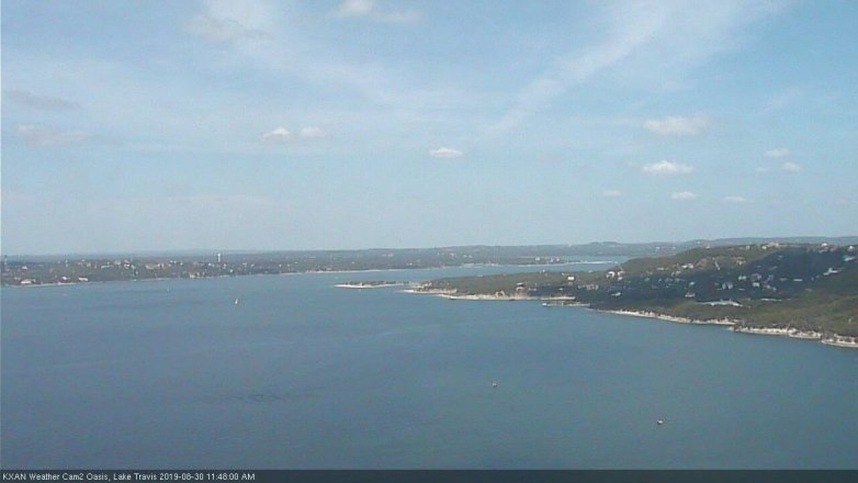 Lake Travis webcam, August 30, 2019 10:50 AM CT