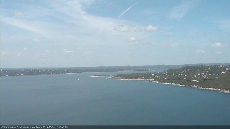 Lake Travis webcam, August 30, 2019 11:40 AM CT