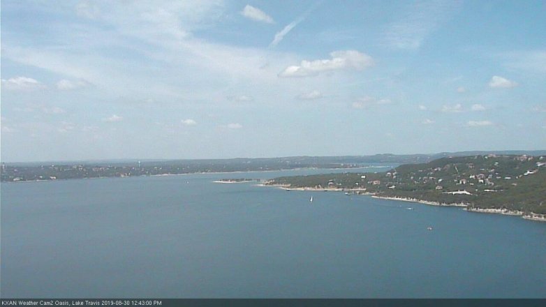 Lake Travis webcam, August 30, 2019 11:45 AM CT