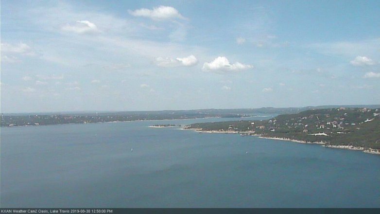 Lake Travis webcam, August 30, 2019 12:00 PM CT