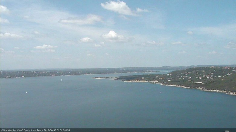 Lake Travis webcam, August 30, 2019 12:05 PM CT
