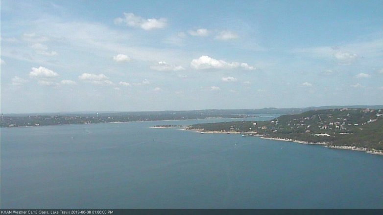 Lake Travis webcam, August 30, 2019 12:10 PM CT