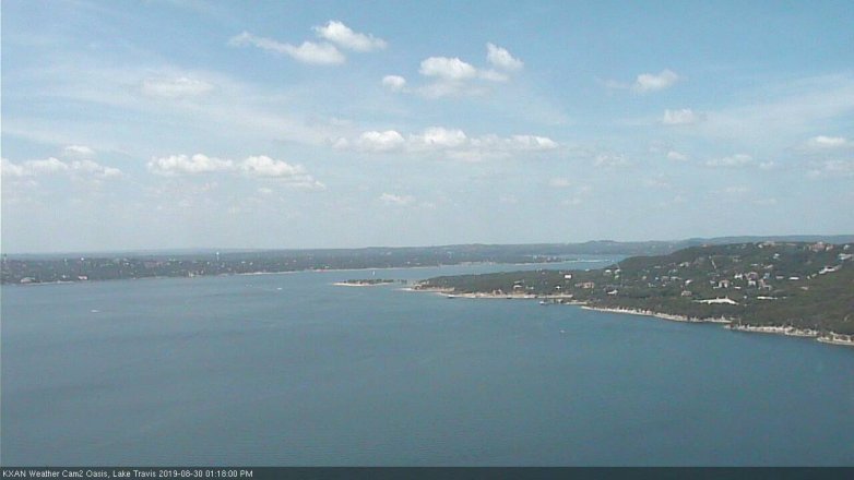 Lake Travis webcam, August 30, 2019 12:20 PM CT