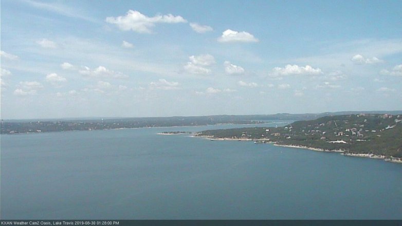 Lake Travis webcam, August 30, 2019 12:30 PM CT