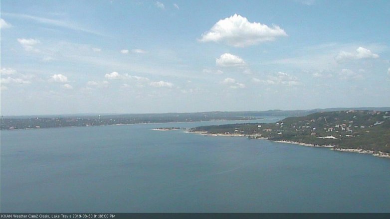 Lake Travis webcam, August 30, 2019 12:40 PM CT