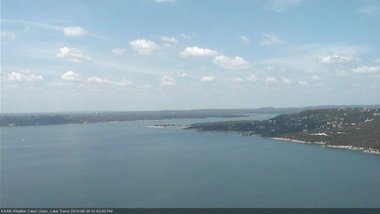 Lake Travis webcam, August 30, 2019 12:45 PM CT