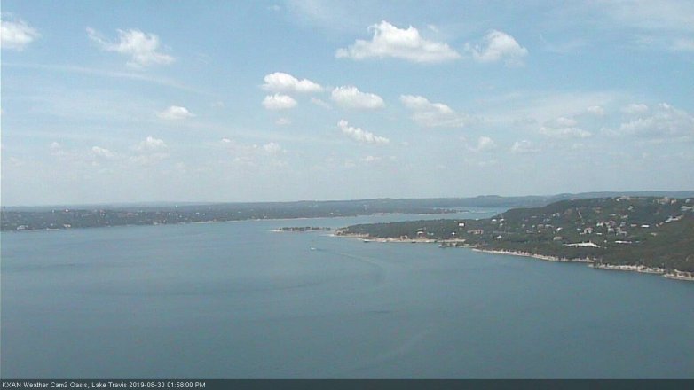 Lake Travis webcam, August 30, 2019 1:00 PM CT