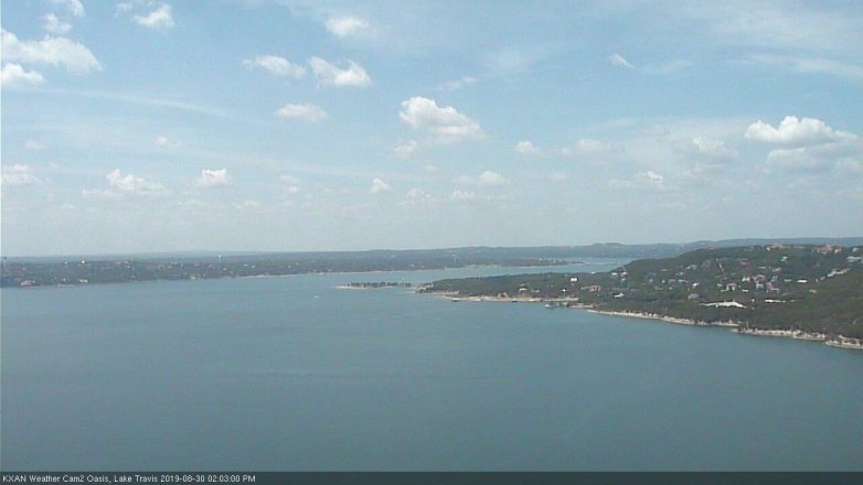 Lake Travis webcam, August 30, 2019 1:05 PM CT