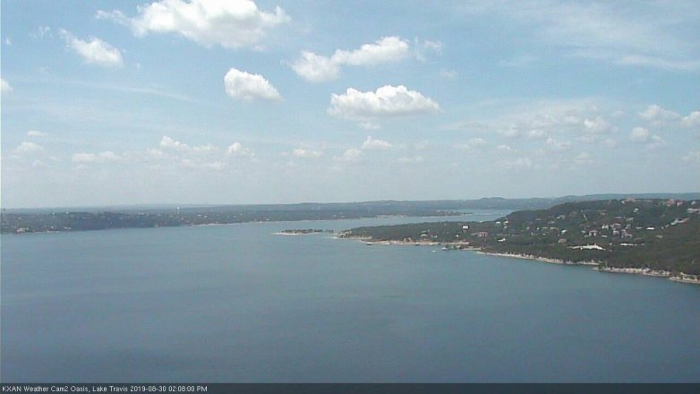 Lake Travis webcam, August 30, 2019 1:10 PM CT