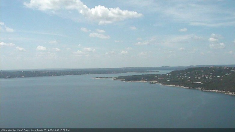 Lake Travis webcam, August 30, 2019 1:20 PM CT