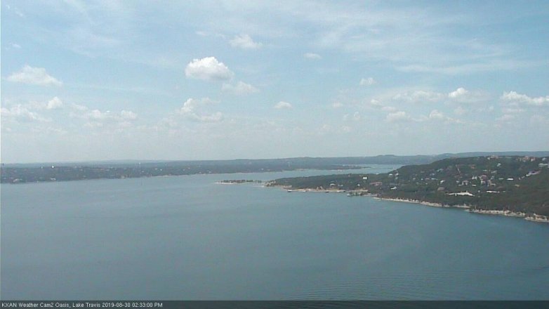 Lake Travis webcam, August 30, 2019 1:35 PM CT