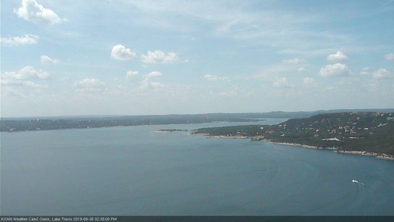 Lake Travis webcam, August 30, 2019 1:40 PM CT