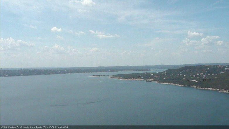Lake Travis webcam, August 30, 2019 1:45 PM CT