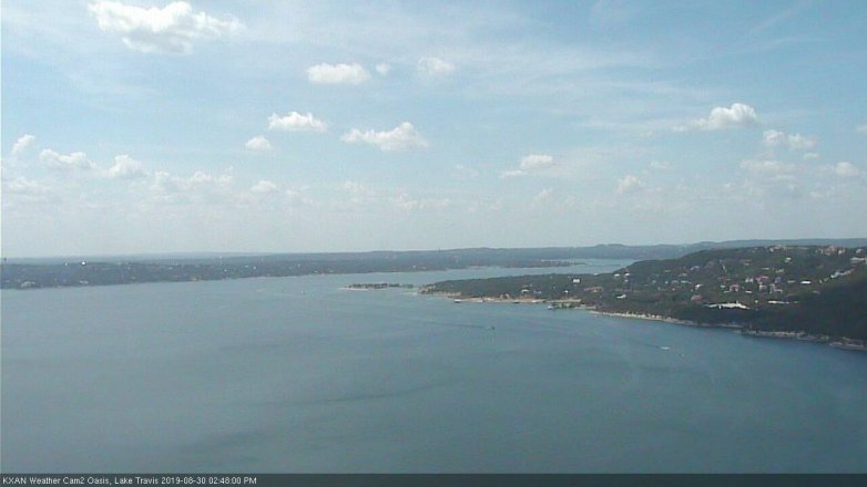 Lake Travis webcam, August 30, 2019 1:50 PM CT