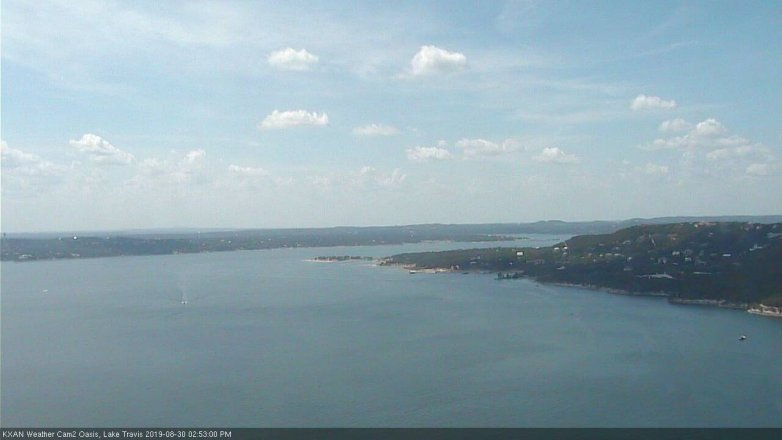 Lake Travis webcam, August 30, 2019 1:55 PM CT