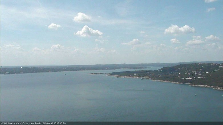 Lake Travis webcam, August 30, 2019 2:10 PM CT