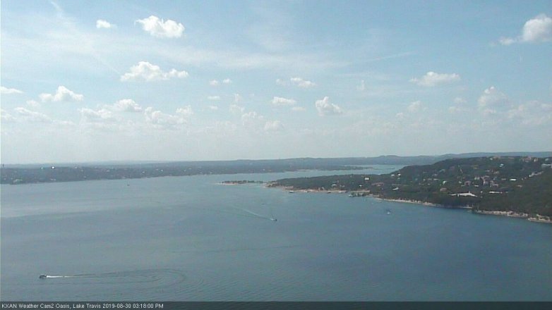 Lake Travis webcam, August 30, 2019 2:20 PM CT