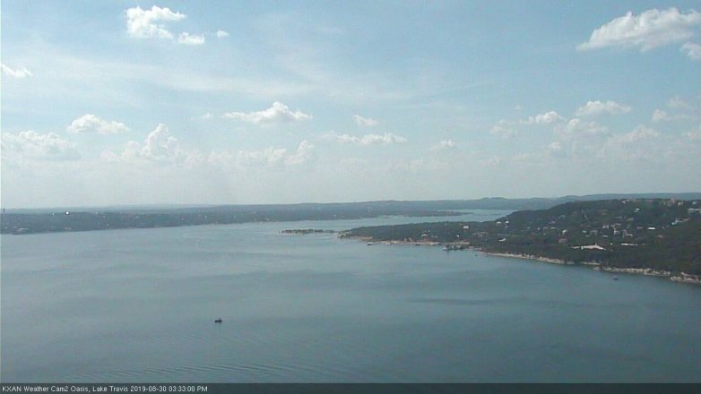 Lake Travis webcam, August 30, 2019 2:35 PM CT