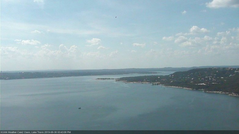 Lake Travis webcam, August 30, 2019 2:45 PM CT