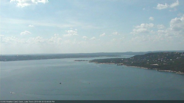 Lake Travis webcam, August 30, 2019 2:50 PM CT