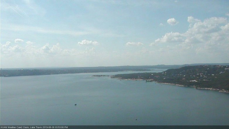 Lake Travis webcam, August 30, 2019 2:55 PM CT
