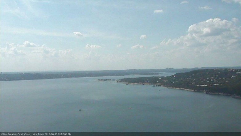 Lake Travis webcam, August 30, 2019 3:00 PM CT