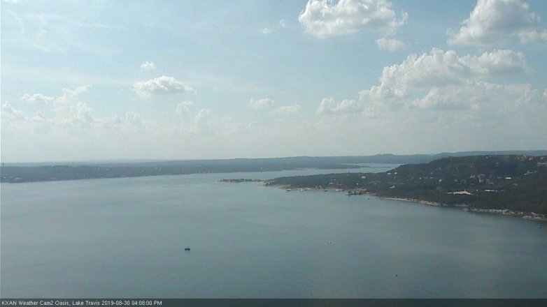 Lake Travis webcam, August 30, 2019 3:10 PM CT