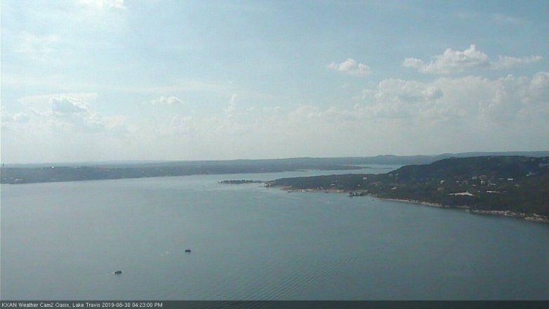 Lake Travis webcam, August 30, 2019 3:25 PM CT