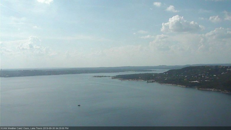 Lake Travis webcam, August 30, 2019 3:30 PM CT