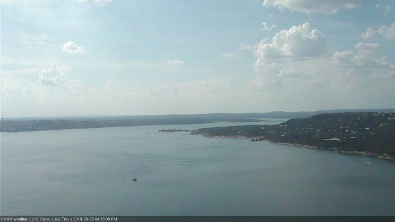 Lake Travis webcam, August 30, 2019 3:35 PM CT