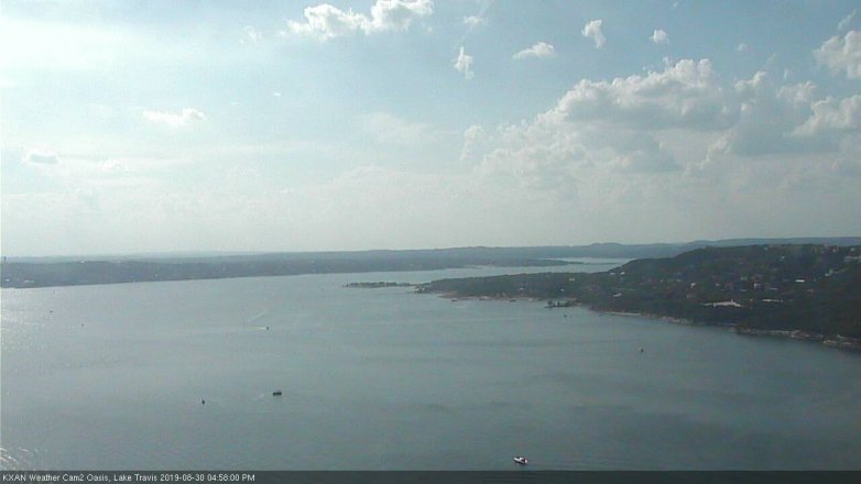 Lake Travis webcam, August 30, 2019 4:00 PM CT