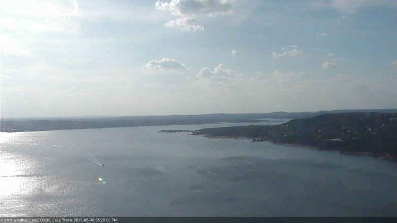 Lake Travis webcam, August 30, 2019 4:30 PM CT