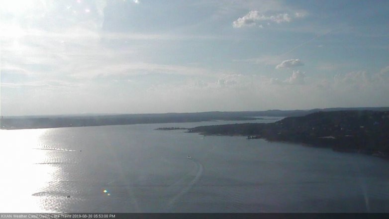 Lake Travis webcam, August 30, 2019 4:55 PM CT