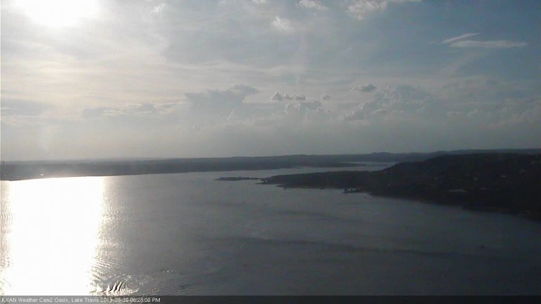 Lake Travis webcam, August 30, 2019 5:30 PM CT