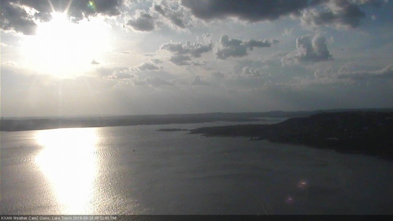 Lake Travis webcam, August 30, 2019 5:55 PM CT