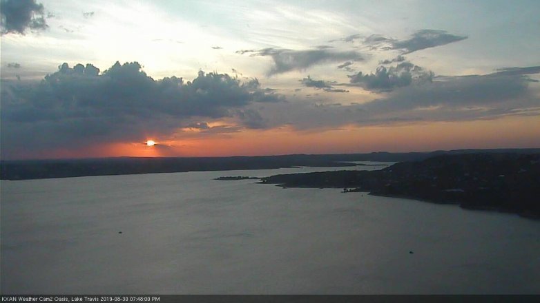 Lake Travis webcam, August 30, 2019 6:50 PM CT