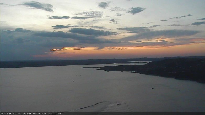 Lake Travis webcam, August 30, 2019 7:05 PM CT