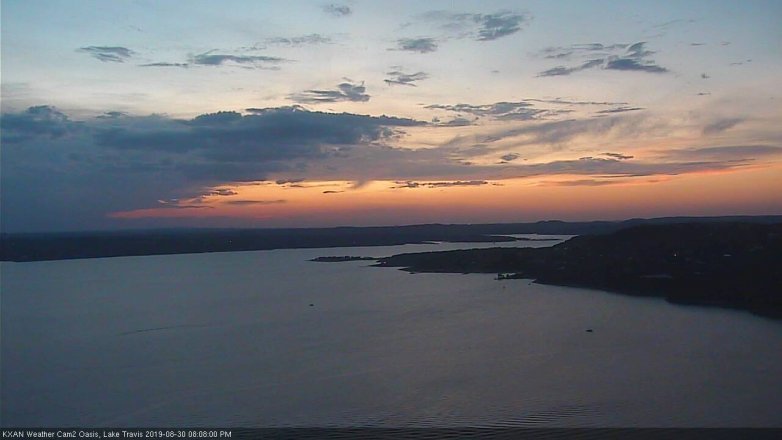 Lake Travis webcam, August 30, 2019 7:10 PM CT