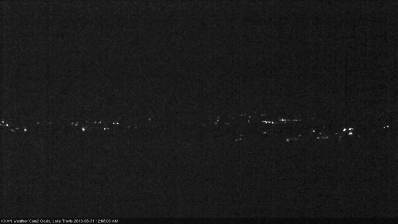 Lake Travis webcam, August 30, 2019 11:10 PM CT