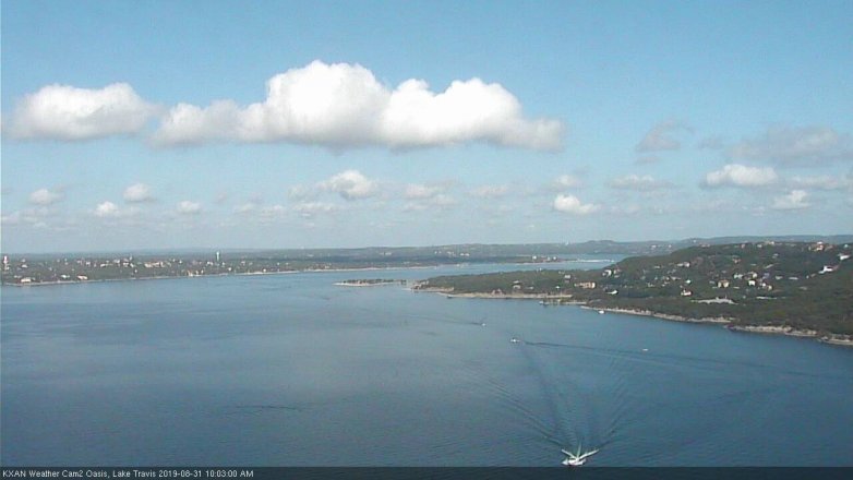 Lake Travis webcam, August 31, 2019 9:05 AM CT