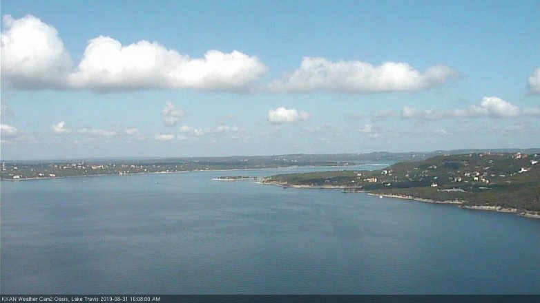 Lake Travis webcam, August 31, 2019 9:10 AM CT