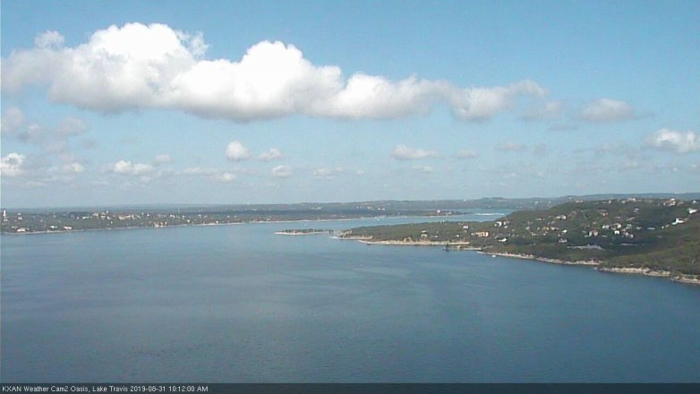 Lake Travis webcam, August 31, 2019 9:15 AM CT