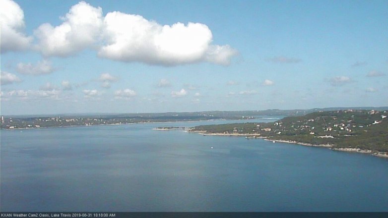 Lake Travis webcam, August 31, 2019 9:20 AM CT