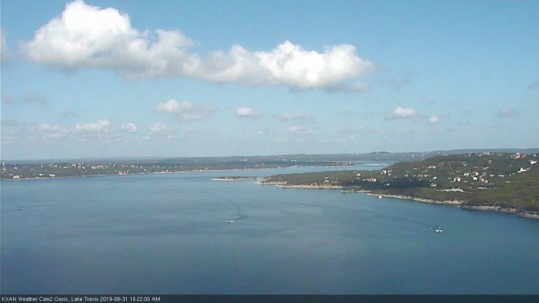 Lake Travis webcam, August 31, 2019 9:25 AM CT