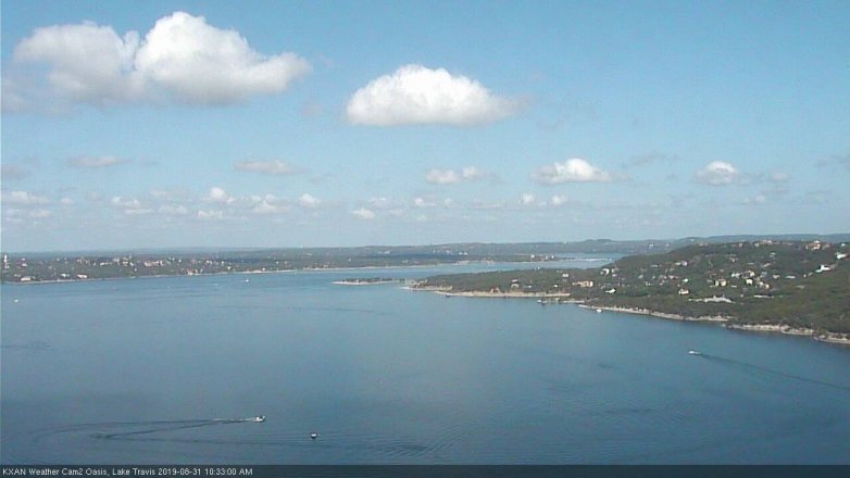 Lake Travis webcam, August 31, 2019 9:35 AM CT