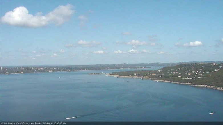 Lake Travis webcam, August 31, 2019 9:50 AM CT